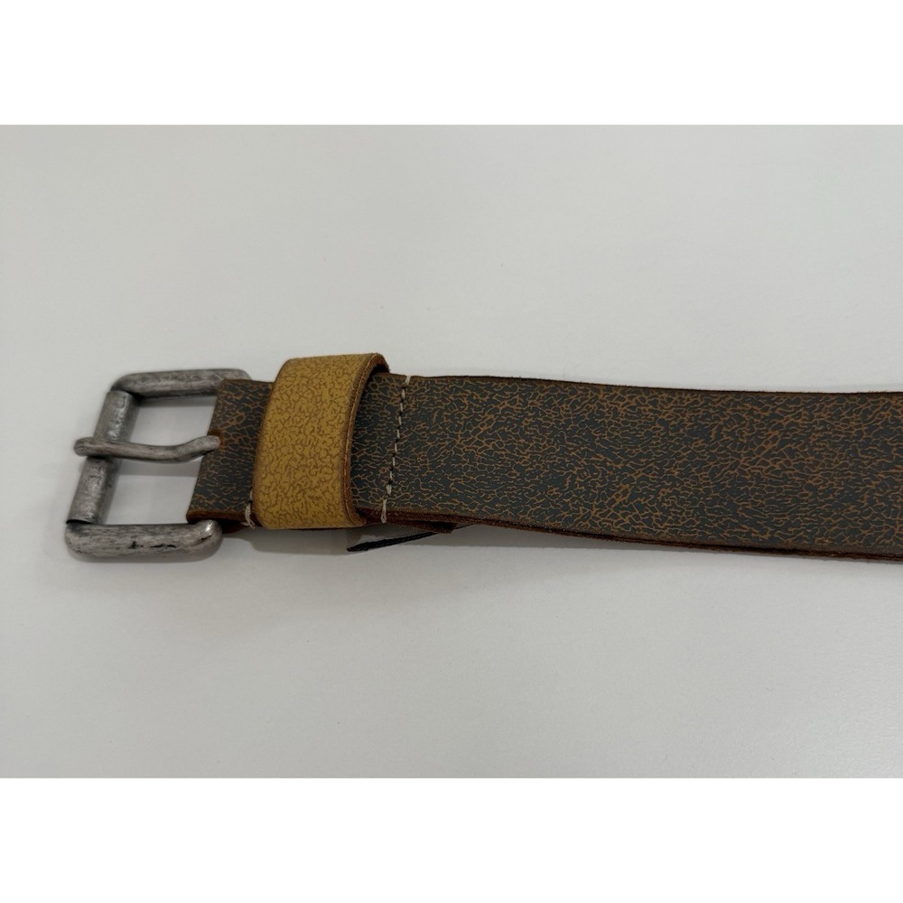 Ed Hardy Distressed Panther Graphic Leather Belt Men's Sz Small - Picture 9 of 10
